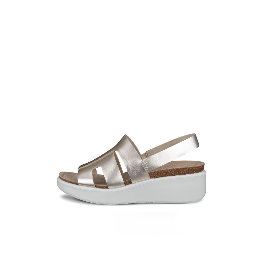 ECCO Flowt Cork Oasis, PURE WHITE GOLD/PURE WHITE GOLD, 6-6.5