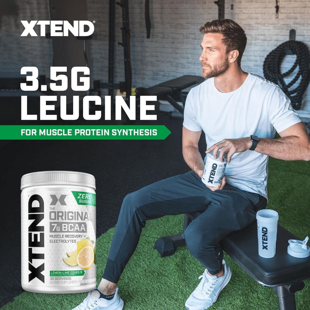 Xtend Original BCAA Powder, Lemon Lime Squeeze, 30 Servings 14.3 fl.oz