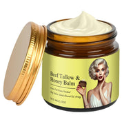 Terquenix Beef Tallow for Skin, Beef Tallow for Face, Upgraded Tallow and Honey Balm, Tallow Face Moisturizer,  2.12oz