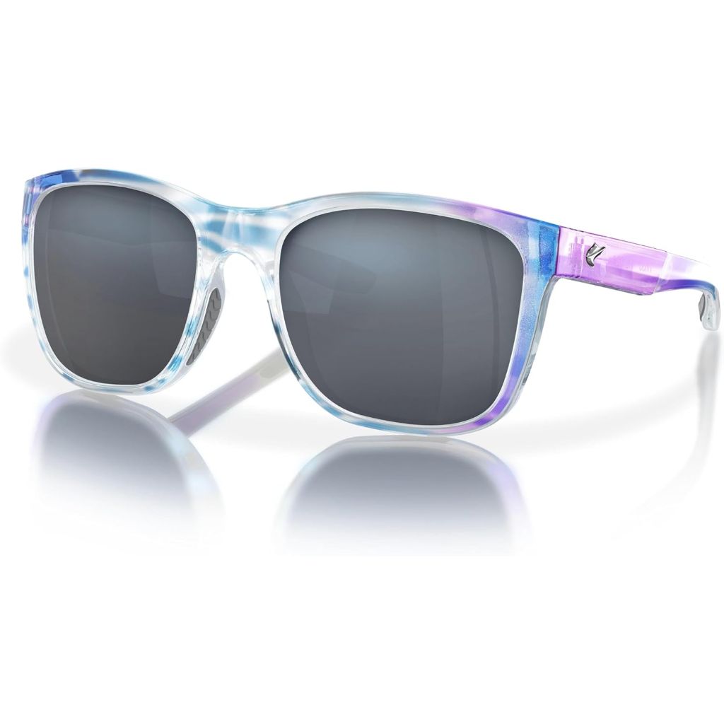 Fin-Nor Tilloo Sunglasses - Iridescent Pearl Stripe Frame/Gray Glass Lens