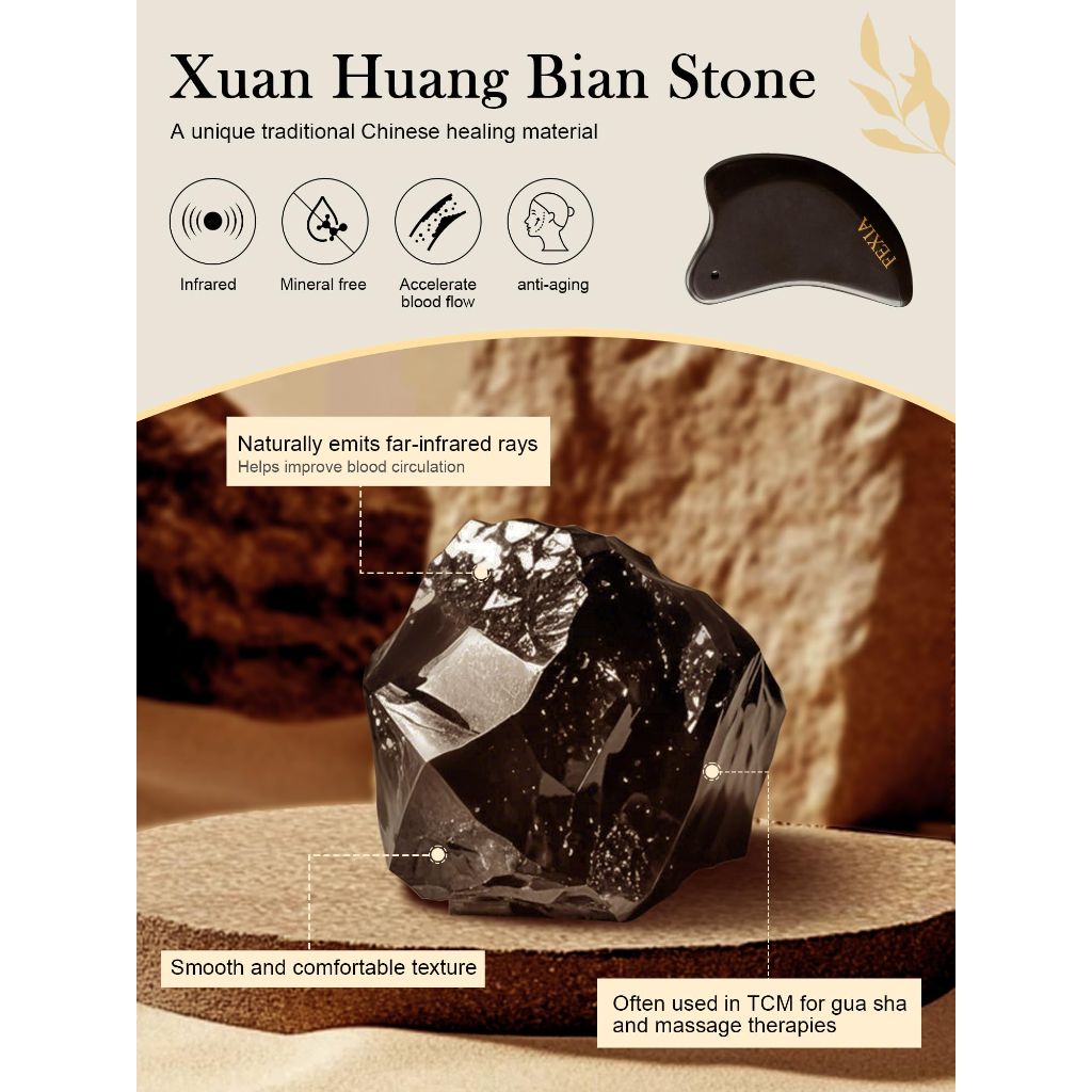 FEXIA Natural BianStone Gua Sha Facial Tools