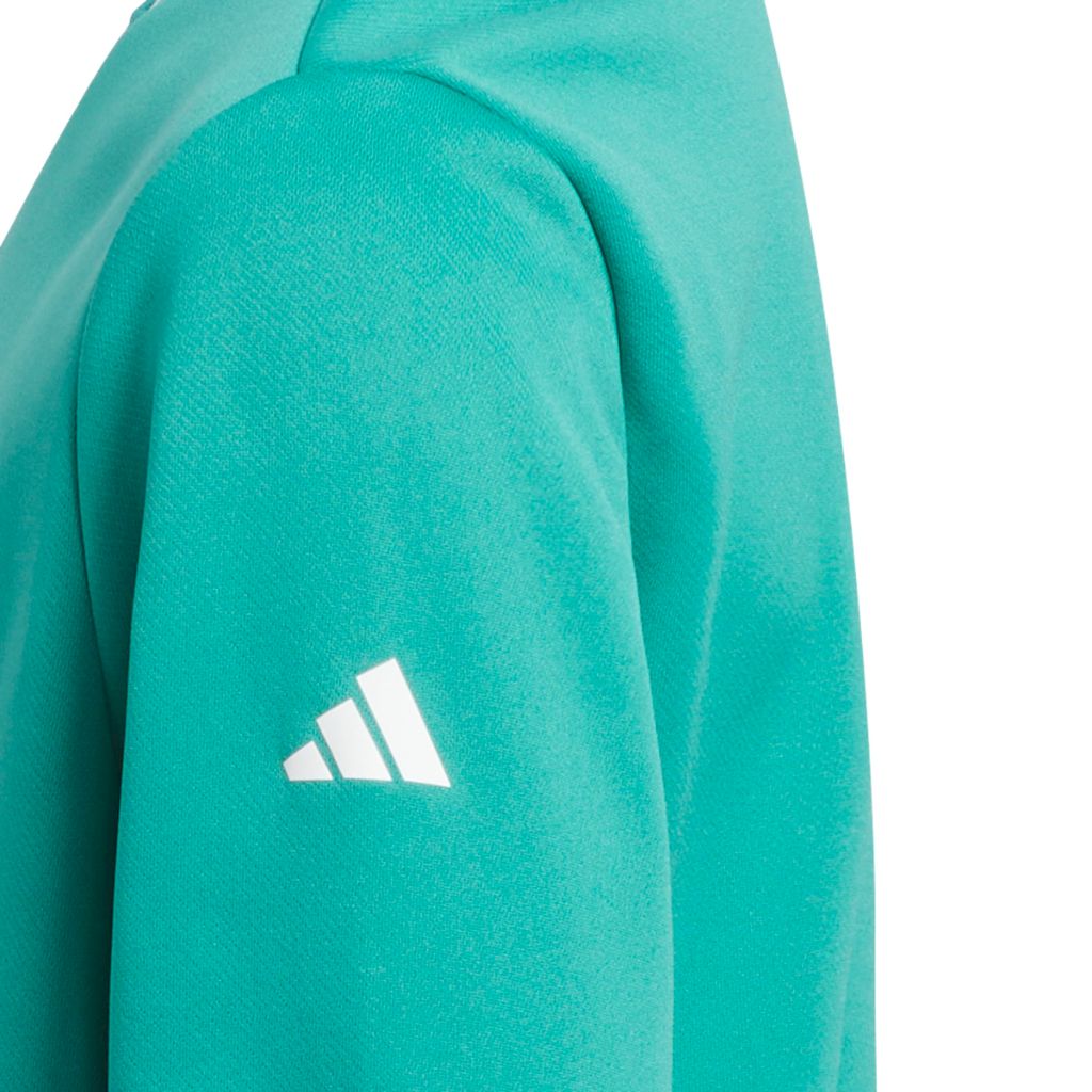 Adidas Golf Unisex Kid's Standard Club Crew Sweatshirt, Pure Teal