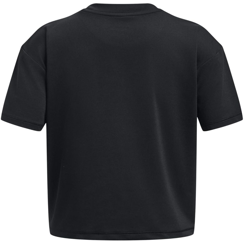 Under Armour Girls Motion Short Sleeve T Shirt, Black/Jet Gray, Large