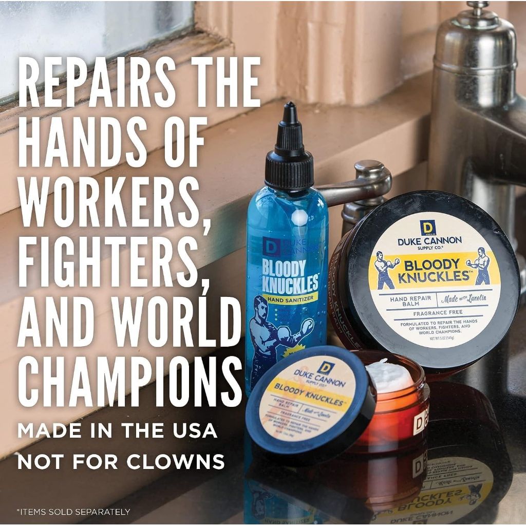 Duke Cannon Bloody Knuckles Hand Repair Balm - Unscented Moisturizer (5 oz.)