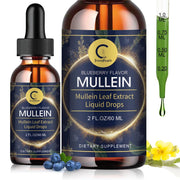 Mullein Leaf Extract Drops for Lungs Blueberry Flavor, 2 FL OZ
