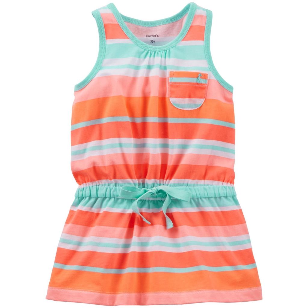 Carter's Unisex Baby Striped Babydoll (Baby) - Stripe - 3M