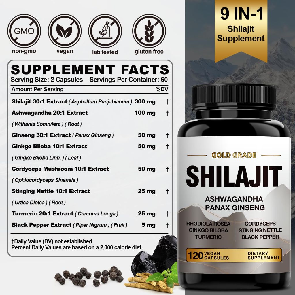 Premium Shilajit - 120 Capsules
