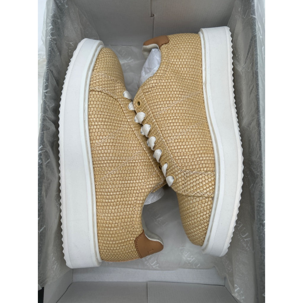 Lauren Ralph Lauren Women's Angeline 4 Lace-Up Platform Sneakers, Natural/Buff - Size 5