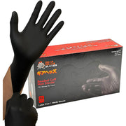 GEARHEADS Black Nitrile Disposable Gloves - 5 Mil, Chemical, and Food Safe, Latex/Powder-Free - Small