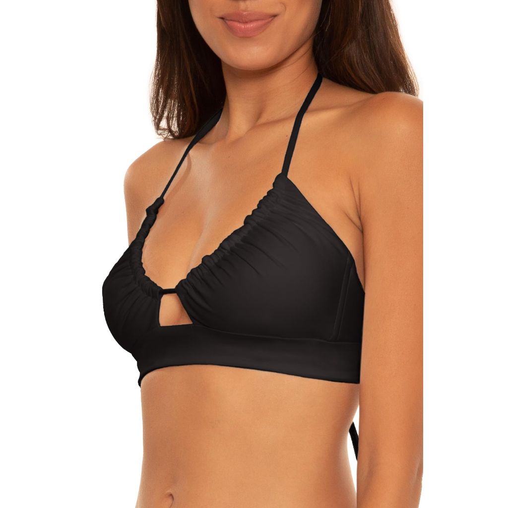 SZ DD, BECCA by Rebecca Virtue Color Code Core - Women's Bikini Top, Black