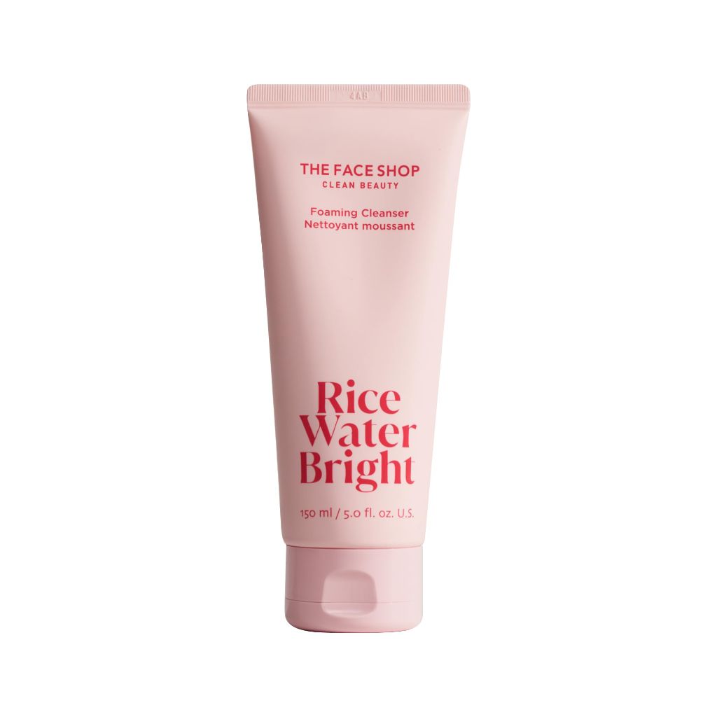 The Face Shop Rice Water Bright Foaming Facial Cleanser with Ceramide, Makeup Remover, 150ml