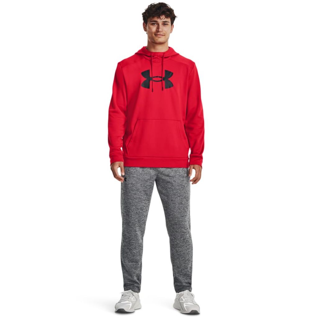 Under Armour mens Armour Fleece Big Logo Hoodie, (601) Red / / Black, Small