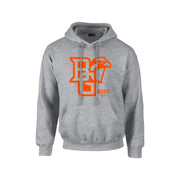 SDI NCAA Bowling Green Falcons Unisex Collegiate Apparel 50/50 Hooded Sweatshirt, Big Mascot Design, Athletic Gray, XL