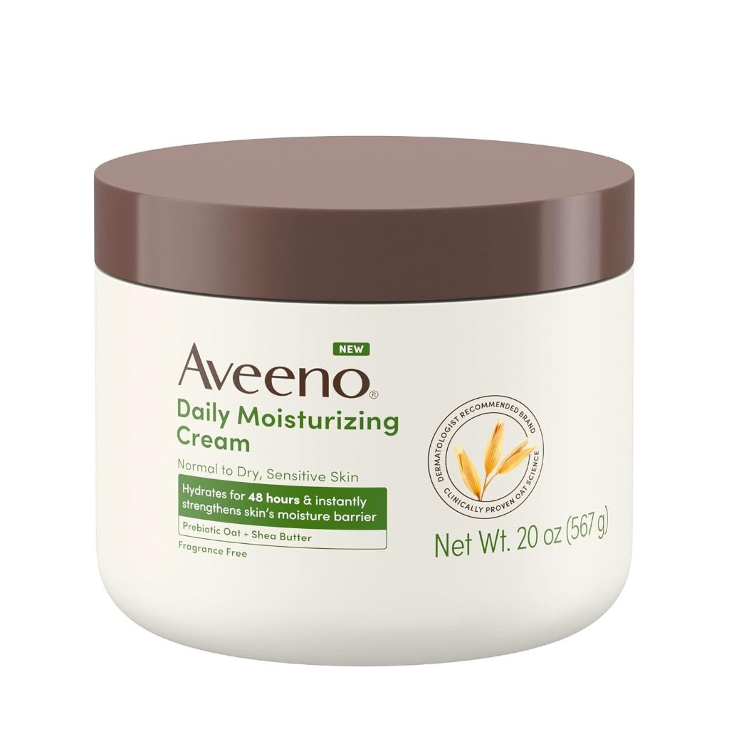 Aveeno Daily Moisturizing Cream with Prebiotic Oat & Shea Butter for Body, Face, & Hands - 20oz