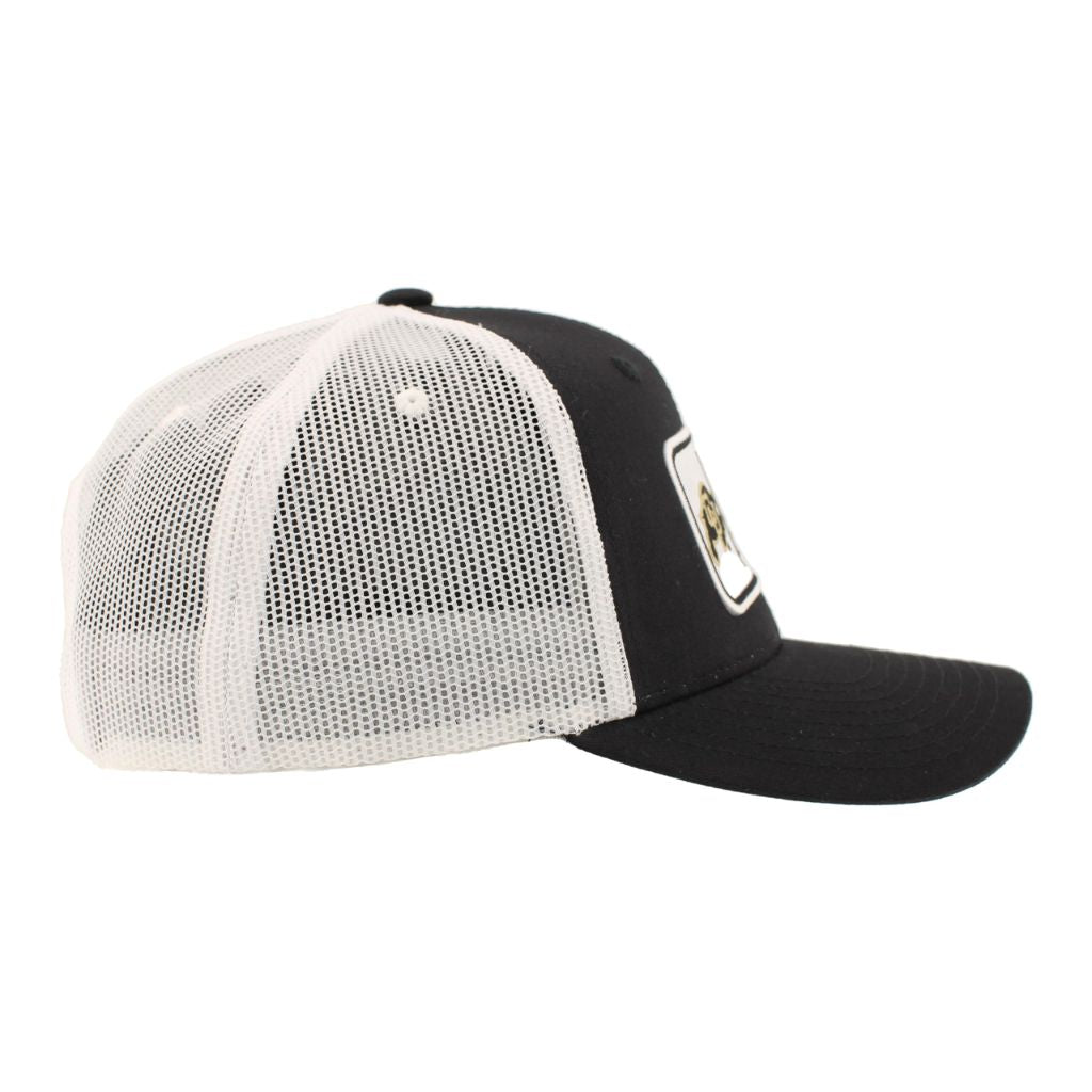 Colorado Buffaloes NCAA Officially Licensed Trucker Style Hat, Black/ White, White Logo