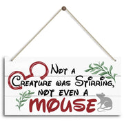 Christmas Door Sign Decor, Not a Creature was Stirring, not Even a Mouse