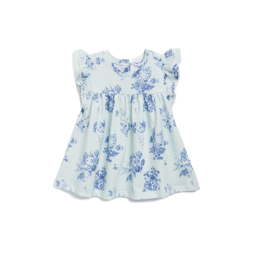 Splendid Kids Girls Indigo Bloom Short-Sleeve Dress, Indigo Blooms, 7