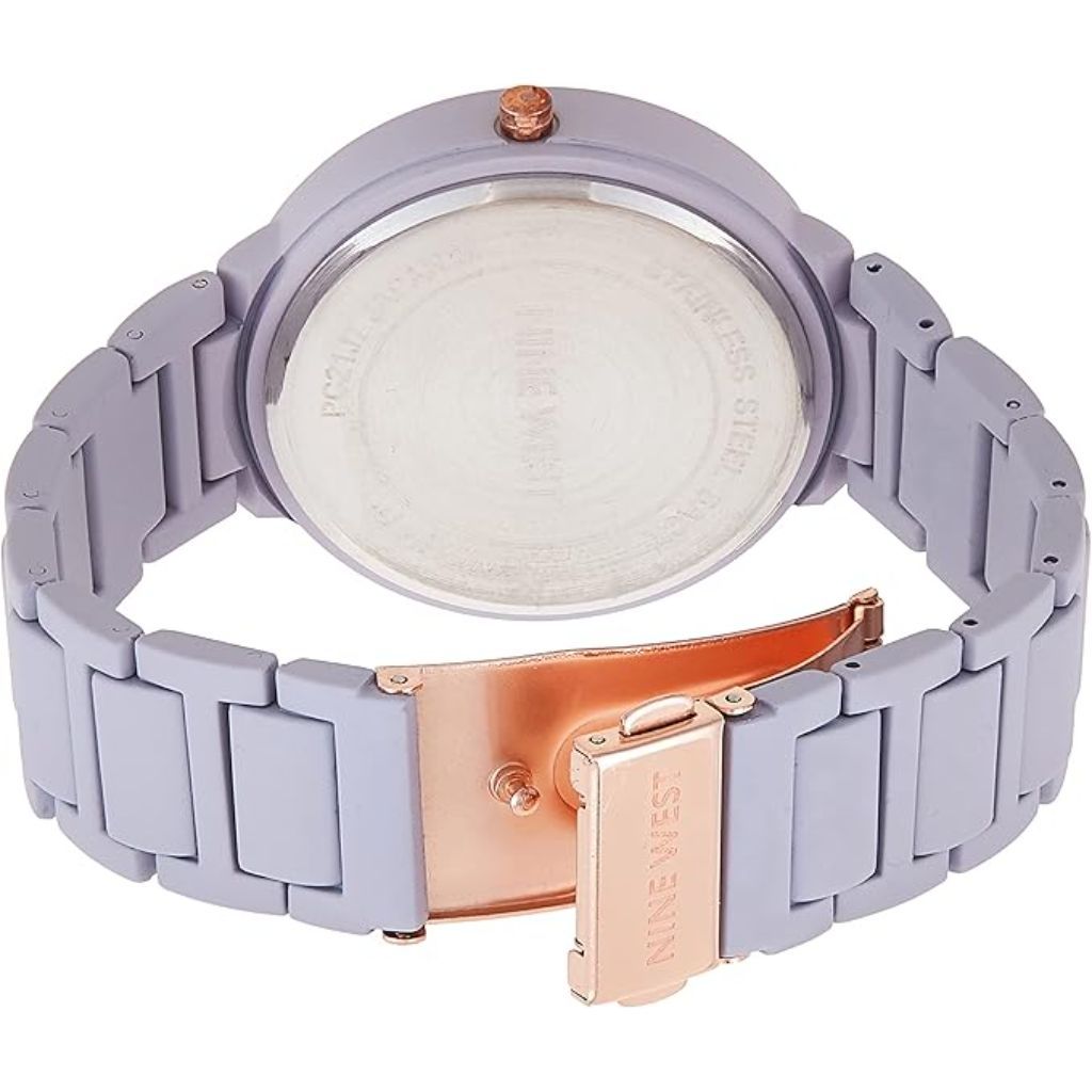 Nine West Women's Rubberized Bracelet Watch - Lavender (NW/2274MALV)