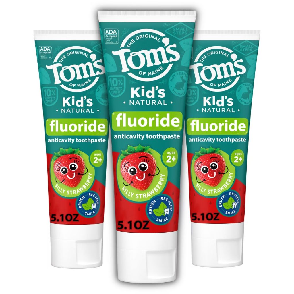 Tom's of Maine Kids' Anticavity Fluoride Toothpaste - Silly Strawberry, 5.1oz (3ct)