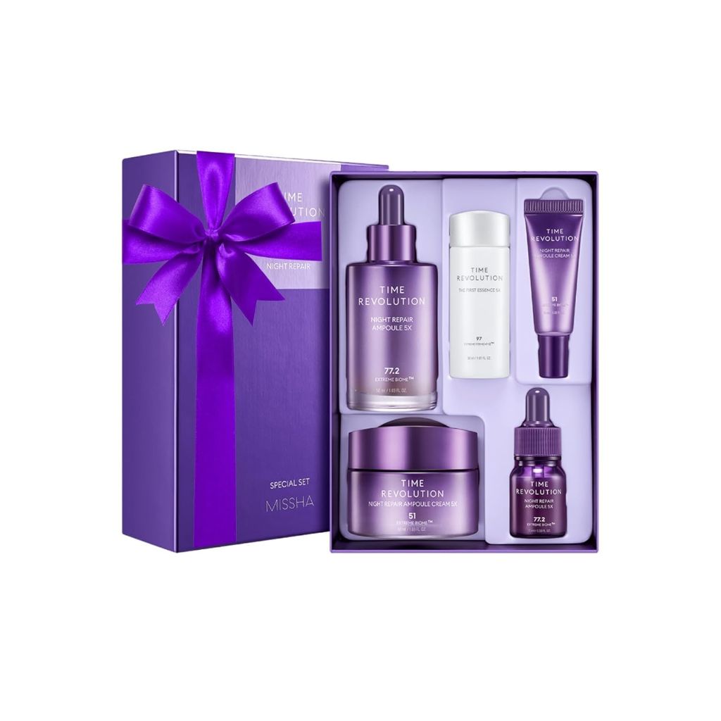 MISSHA Time Revolution Night Repair 5X Gift Set | Korean Skin Care
