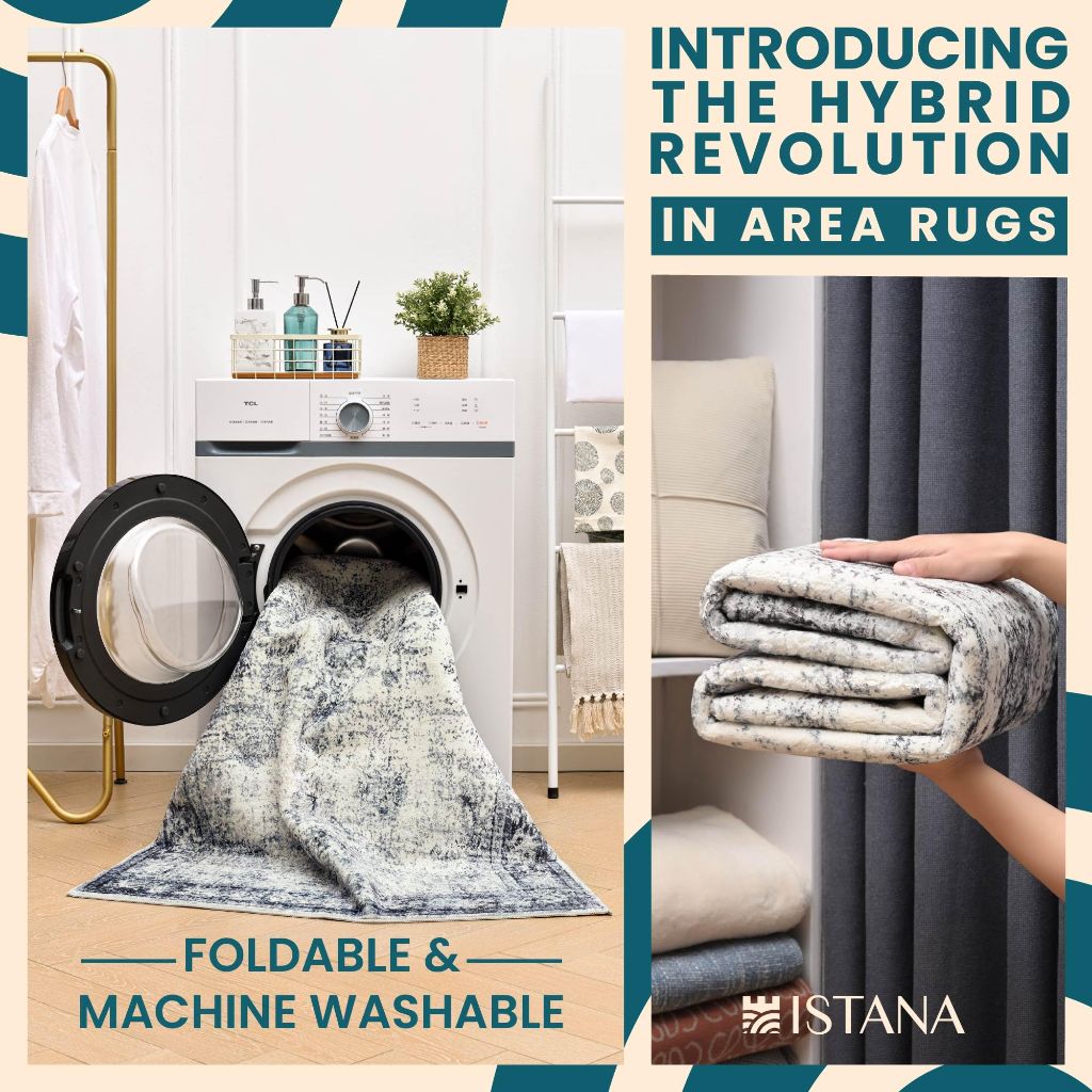Istana Navy Area Rug - 5x7