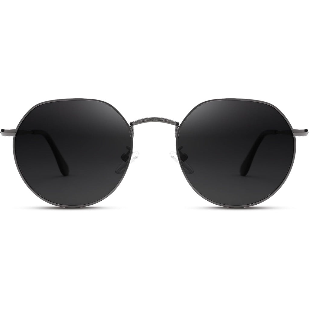 Pro Acme Unisex Adult Vintage Round Sunglasses - Black/Black Gray Polarized, 53/25/145