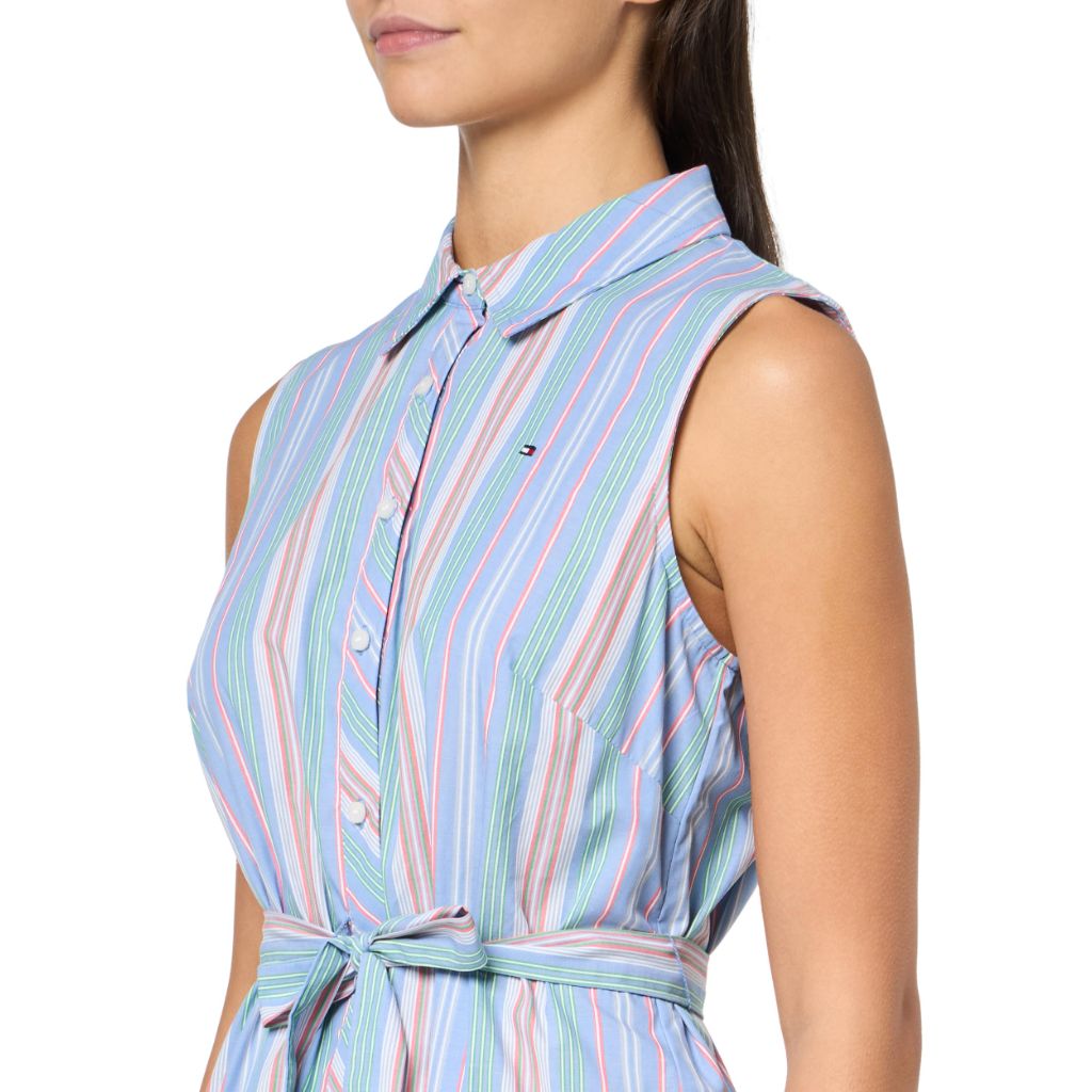 Tommy Hilfiger Shirt Dress, French Blue Multi, SZ 14