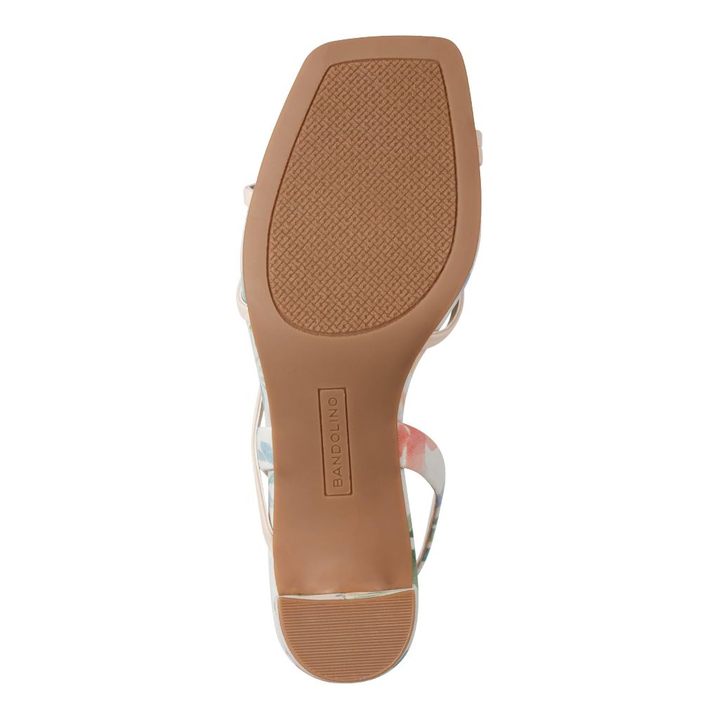 Bandolino Women's Keltie Heeled Sandal, Peach Dreamy Floral Multi 680, 6