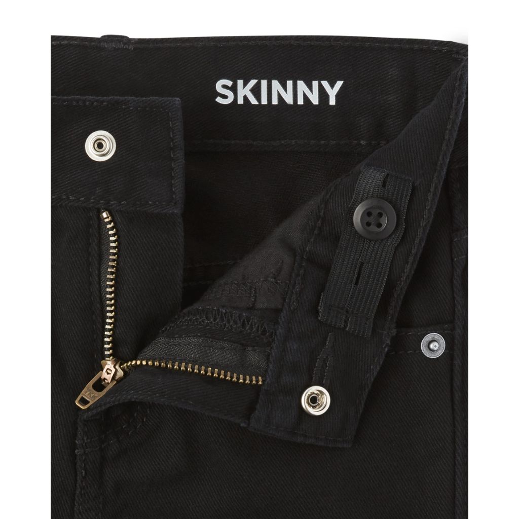 The Children's Place boys Stretch Skinny Jeans, Black Wash,  Size 4, Husky