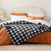 Westinghouse Electric Blanket Queen Size, 10 Heating Levels & 1 to 12 Hours Auto-Off, Machine Washable, Black