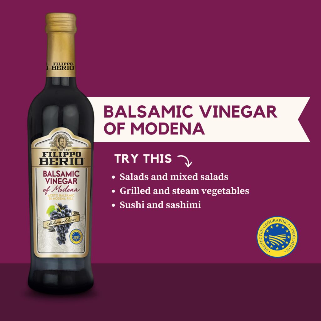 Filippo Berio Balsamic Vinegar of Modena 16.9 fl oz Glass Bottle, Gluten Free, Lactose Free, Non-GMO