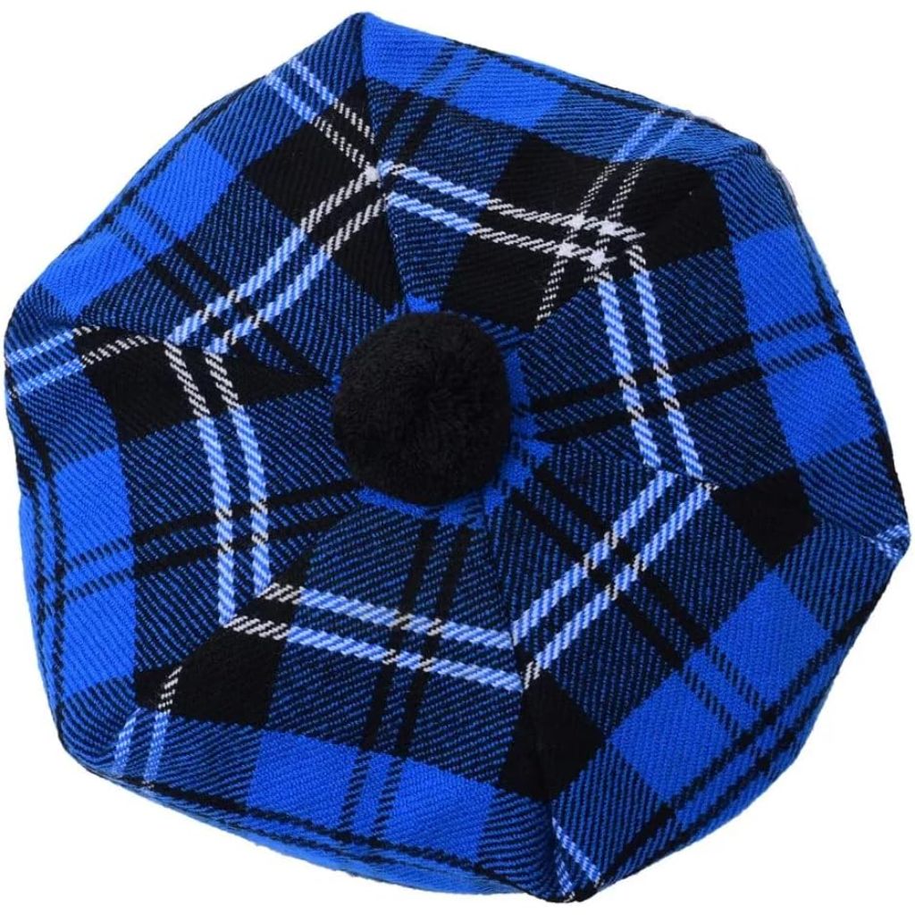 Scottish Tam Hat - Traditional Tam O Shanter Hat Men Caps with Pompom - Classic Scottish Caps for Men (Ramsay Blue)
