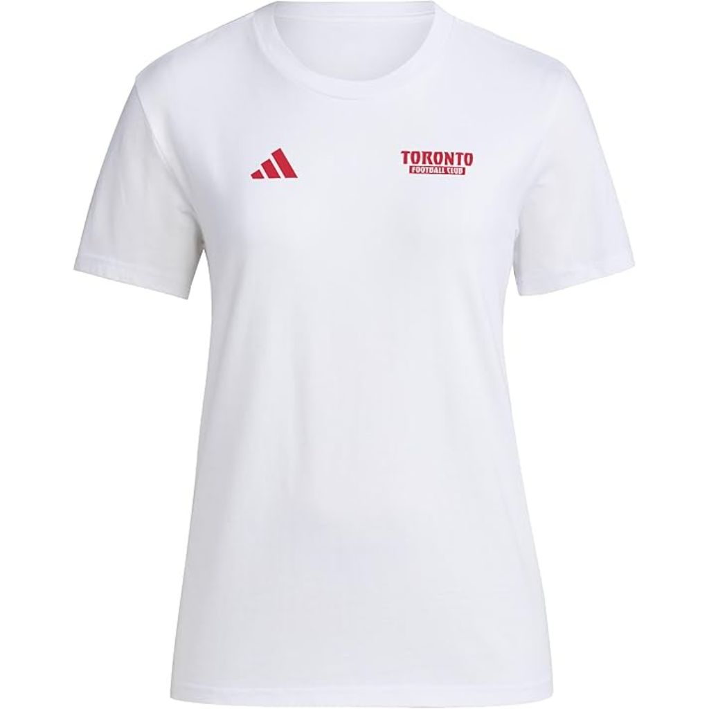 adidas Women's Local Warp Pre-Game Short Sleeve T-Shirt - Toronto FC, White (XS)