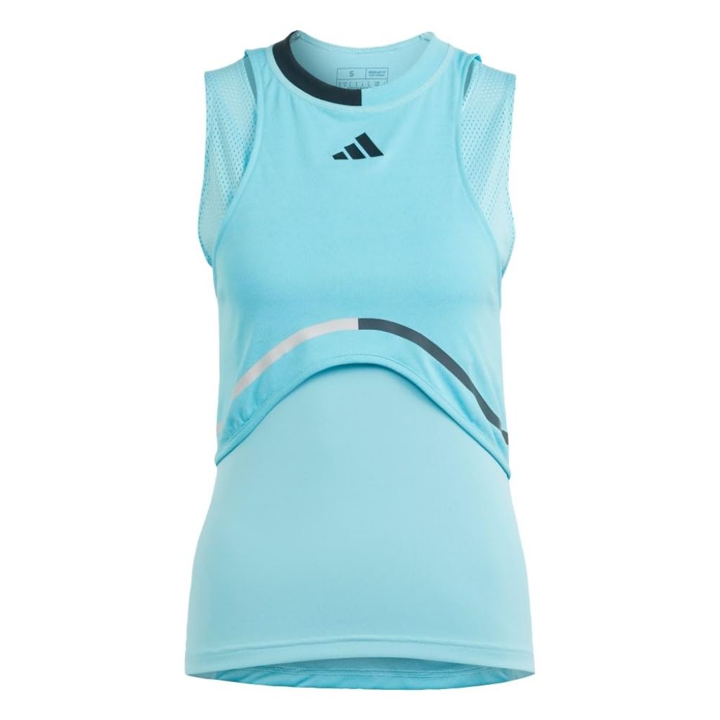 Adidas Women's Tennis New York City Match Tank, Lucid Cyan, X-Large