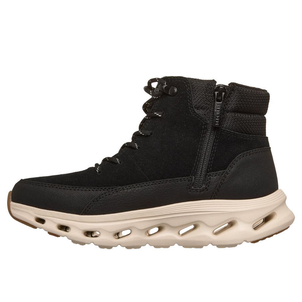 Skechers Womens On-The-Go Go Walk Glide Step 2.0 - Wildwood Boot, Black/Natural, 6