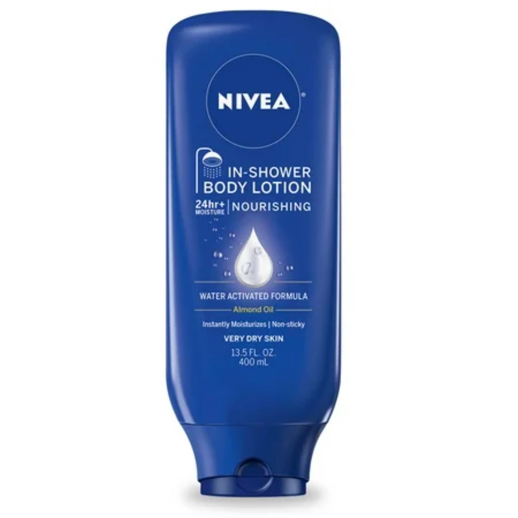 NIVEA Nourishing In Shower Lotion 24-Hour Body Moisturizer  13.5 fl oz