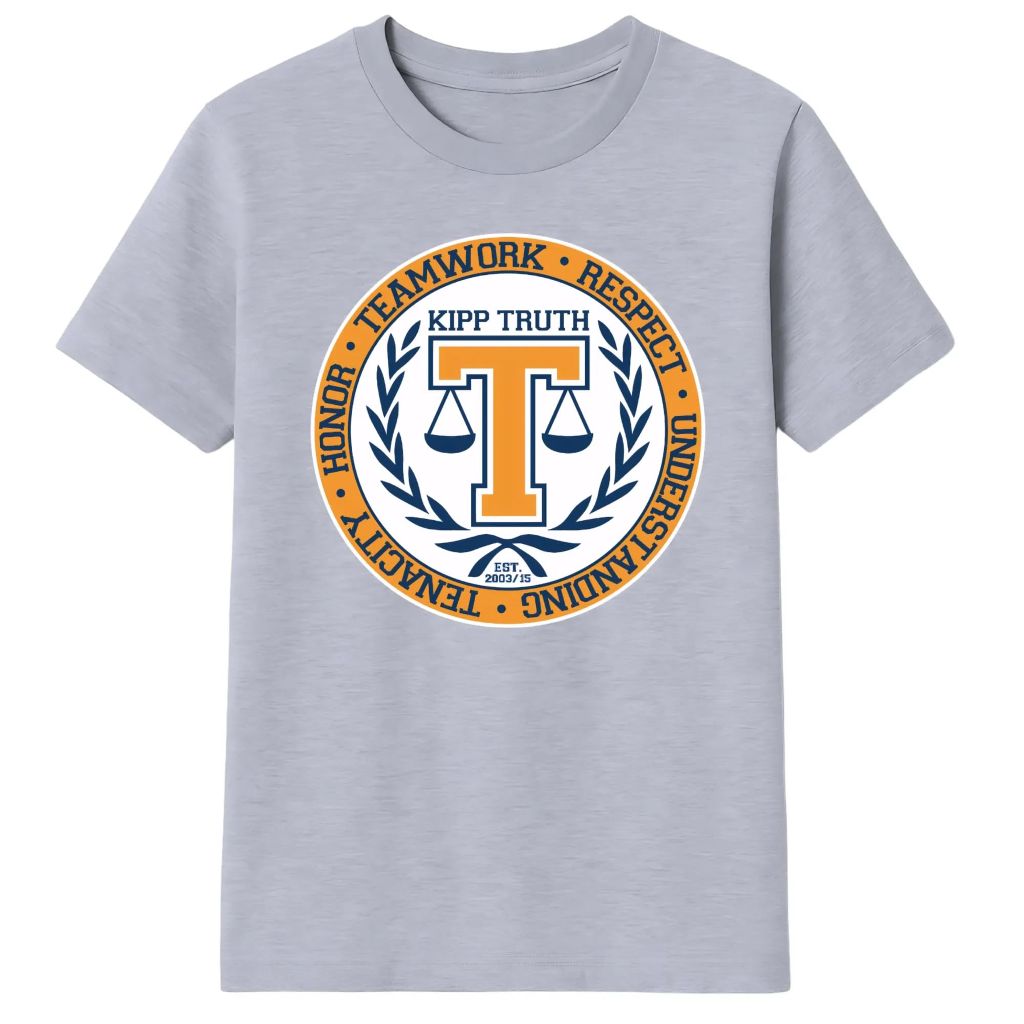 KIPP Texas Adult Kipp: Truth Academy Spirit Tee, Heather Grey (Truth Academy), 3X-Large
