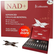 Cellbiolabs NAD+ Liquid Supplement 1200mg for Advanced Cellular Energy & Renewal – Clean Natural Flavor, 15svgs.