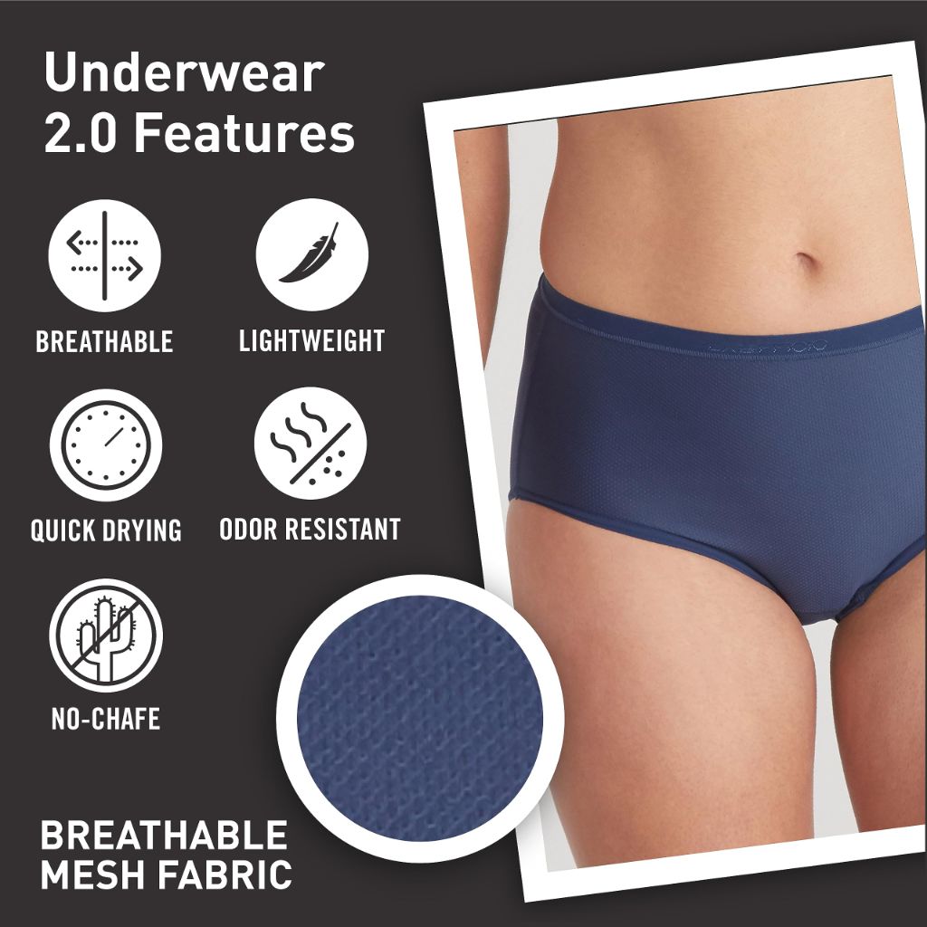 ExOfficio Women’s Give-N-Go 2.0 Full Cut Brief - Ink, X-Large