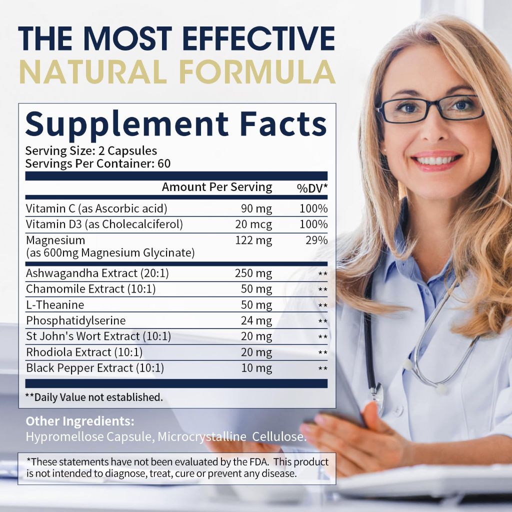 Alliwise Cortisol Supplements - 120 Capsules