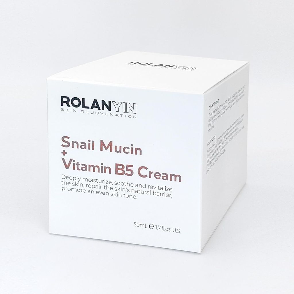 ROLANYIN Snail Mucin + Vitamin B5 Cream for Deep Hydration Skin Repair 1.7oz