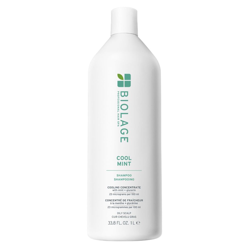 Biolage Cool Mint Shampoo - Balancing Shampoo for Oily Scalp, Mint & Glycerin, Vegan & Paraben-Free, 33.8 Fl Oz