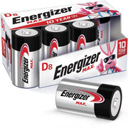 Energizer MAX D Batteries (8-Pack), D Cell Alkaline Batteries