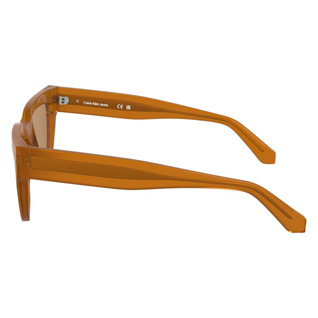 CALVIN KLEIN JEANS Women's Sunglasses CKJ25600S - Brown To Havana with Solid Orange Lens