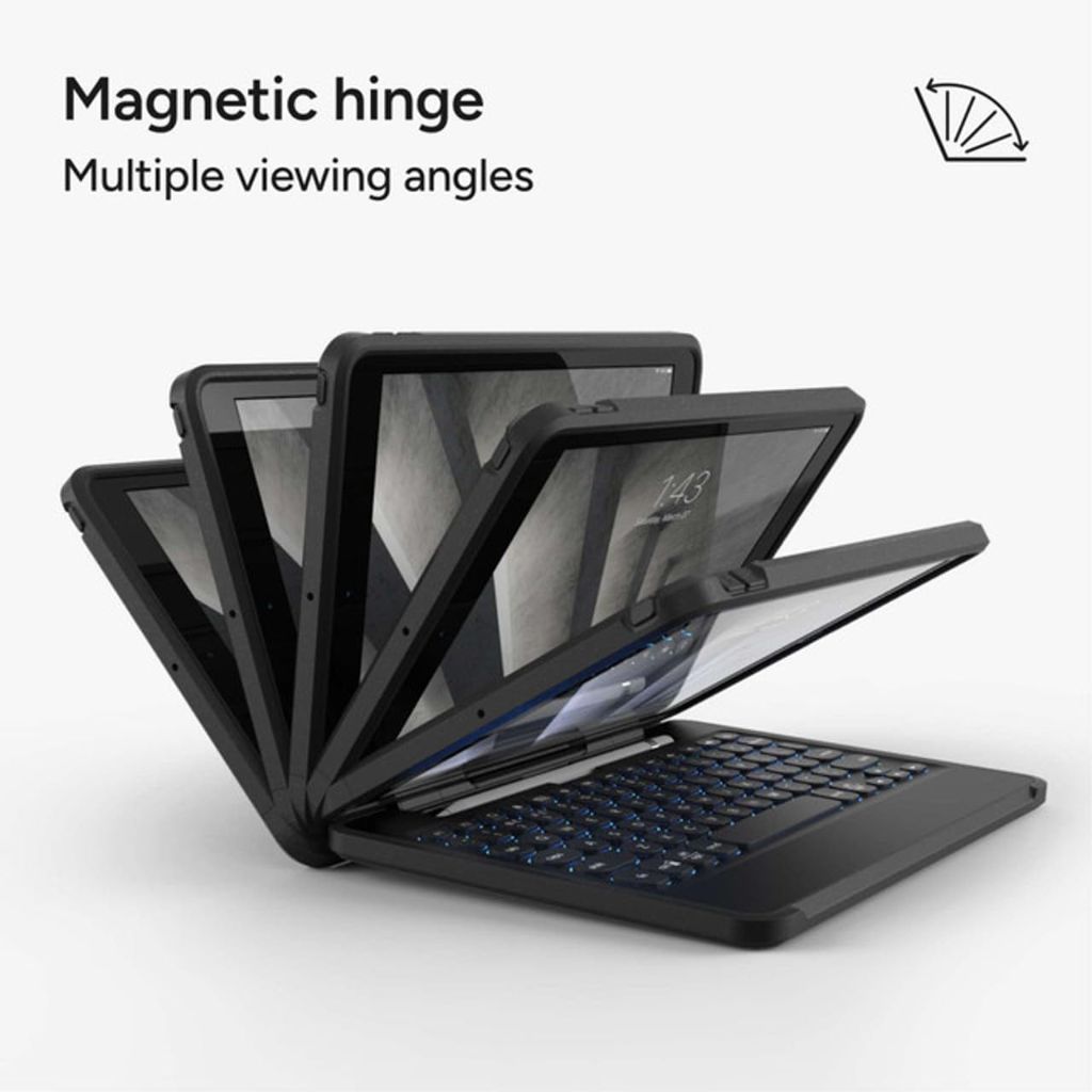 ZAGG 103104613 Rugged Book Polycarbonate Folio for 10.2' iPad - Black