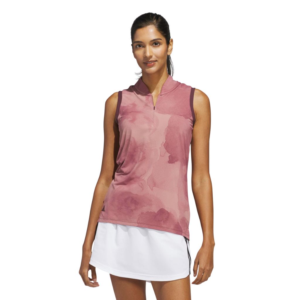 adidas Women's Ultimate365 Tour Polo Shirt - Aurora Ruby, Large