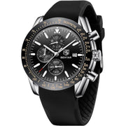 BENYAR Men's Watches Quartz Movement Chronograph Leather Strap