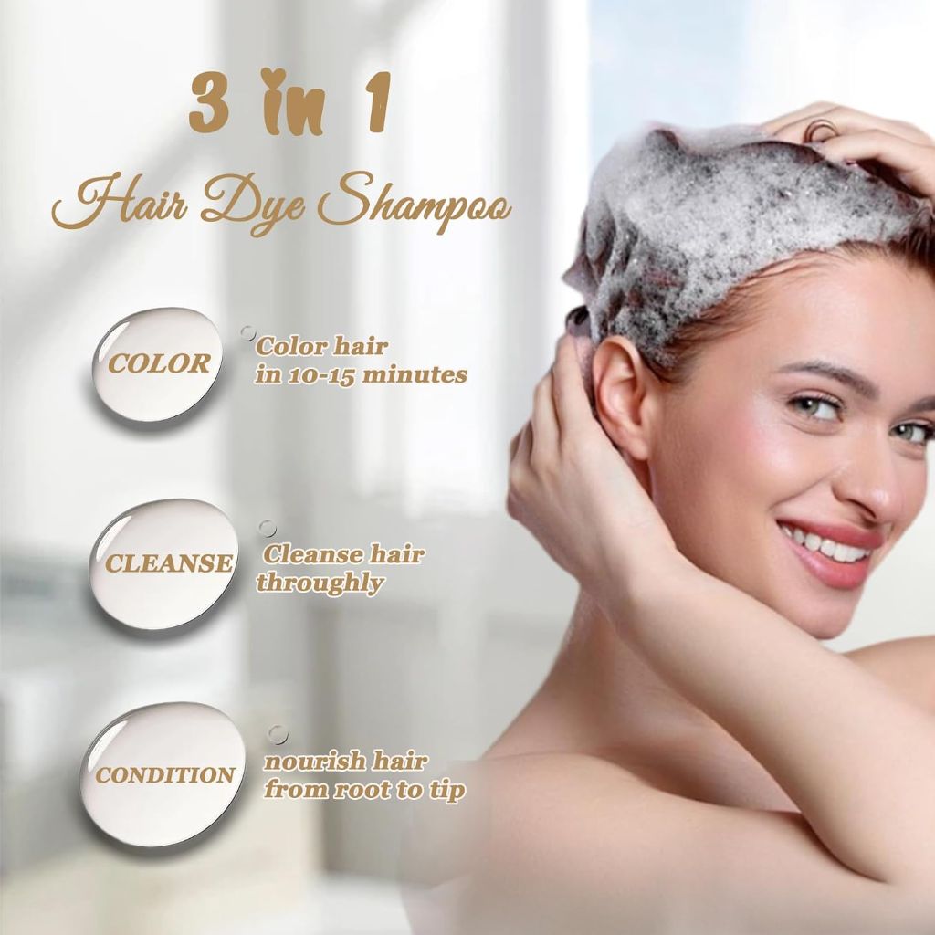 Brown Hair Dye Shampoo, 16.90 Fl