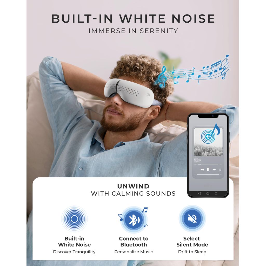 HEALTEK - Lumineye Premium Eye Massager with Heat & Cooling Gel Mask