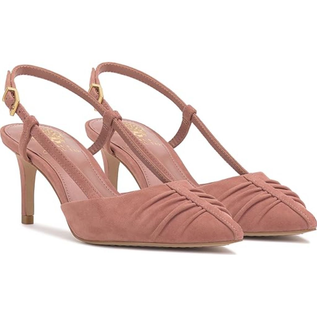 Vince Camuto Womens Kelten Heel, Dark Pale Pink Suede - Size 5.5